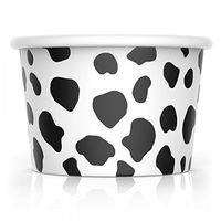 12 oz Paper Ice Cream Cups (100, Cow Print)