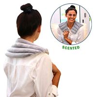 Heating Pad Solutions - Lavender Heating Pad for Neck and Shoulders | Reusable Natural Hot Pack for Pain Relief with Lavender Aroma for Stress Relief | Used for Aching Shoulders and Upper Back Pain