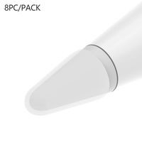 BLEAKTEIR Apple Pencil Nibs Writing Cover for Apple Pencil Protector Silicone Cover for Noiseless Drawing Compatible with IPencil 1&2 (Semitransparent-White)