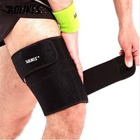 Rungear Thigh Compression Recovery Sleeve Brace for Men Women Sore Hamstring, Groin, Quad Support. Guaranteed Highest Copper Content. Great for Running & All Sports! (Black56)