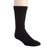 Salk Men's HealthDri Comfortable Diabetic Socks 3555 L Black