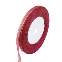 PH PandaHall 33 Yards 1/4" Polyester Sparkle Satin Ribbon HotPink Ribbon with Gold Metallic Cords for Bracelets Necklaces Bows Gifts Wedding Wrap Decoration