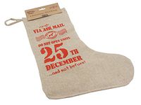 COUNTRY CLUB Hessian Style Christmas Stocking