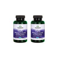 Swanson Triple Magnesium Complex Absorption Bone and Mood Health Citrate Oxide and Aspartate Combination Supplement 400 mg 300 Capsules (2 Pack)
