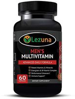 Men's Daily Multivitamin/Multimineral with Vitamins A, C, E, D, B1, B2, B3, B5, B6, B12, Magnesium, Biotin, Spirulina, Zinc and More - 60 Multivitamins