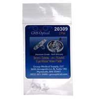 GMS Optical Round Screw-in Silicone Nose Pads for Glasses, Sunglasses, and Eye-wear – 9mm (2 Pair)