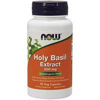 NOW Supplements, Holy Basil Extract 500 mg (Holy Basil is a Sacred Plant in Ayurveda), 90 Veg Capsules