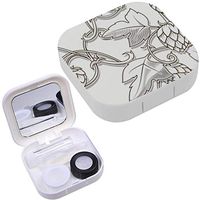 Portable Contact Lens Case Box Travel Kit Mirror + Bottle + Tweezers Container Holder [ Stylish Hop Branch ]