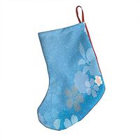 Japanese Blue Flower Vintage Xmas Socks Hanging Decoration Candy Bag Party Holiday Christmas Santa Claus Home Decor Gift