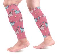 LEVEIS Wannabe Unicorn Clipart Set Calf Compression Sleeves 1 Pair, Leg Performance Support for Shin Splint Calf Pain Relief Men & Women Guards Sleeves for Running Cycling