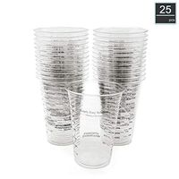 SES Disposable Clear Plastic Mixing Cups - 25 8oz Graduated Measuring Cups Great for Mixing Resin, Epoxy, Oils, Paint, Cooking, Stain, Slime and more