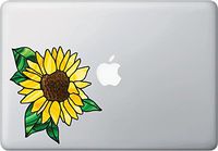 Yadda-Yadda Design Co. Sunflower - D2 - Stained Glass Style Vinyl Decal for Laptop | MacBook | Trackpad | Tablet YYDC (Size Choices) (Medium, Yellow Sunflower)