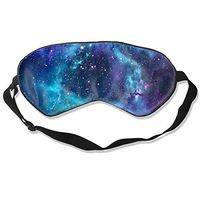 COLOMAKE Great Gift - Soft Silk Blue Galaxy Sleep Mask Best Sleeping Mask Eye Mask Eye Cover for Travel Nap Meditation Blindfold with Adjustable Strap for Men Women