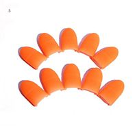 Nail Art Tool,Putars Fashion 10PCS Silica Gel Nail Soak Off UV Gel Art Polish Remover Wrap Cap (Orange)