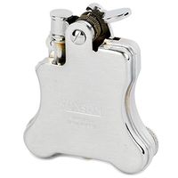 Ronson Banjo R01-0025 Nickel Chrome Satin Stylish Design Made in Japan Oil Lighter