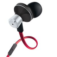 GOgroove AudiOHM iDX in-Ear Earbuds (Red) Noise Isolating Earphones with Mic, Tangle Free Cord, in-Line Controls for Music & Calls, Ergonomic Comfort Fit Headphones