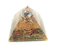Jet Mix Gemstone Rainbow Moonstone Merkaba Chakra Orgone Pyramid Crystal Gemstones Copper Metal Mix Rare Healing Positive Energy Tetrahedron Sacred Geometry Memory Concentration Meditation