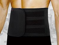 BOLD Adjustable Waist Trimmer Belt,Workout Thermal,Weight Loss Wrap,Men and Women Small Black