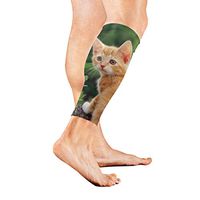 Calf Sleeve Beautiful Cat Animals Protective Guard for Men Women - Basketball Football Run (1 Pair)