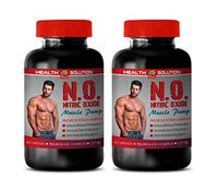 pre Workout Natural Energy - N.O. - Nitric Oxide Muscle Pump - Premium Nitro Complex - Nitric Oxide activator - 2 Bottles 180 Capsules