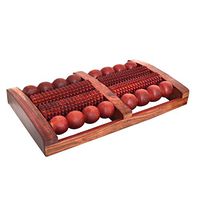 WILLART Wooden Hand Massager 8 Roller Body Stress Acupressure Acupuncture Foot Massager (Brown)