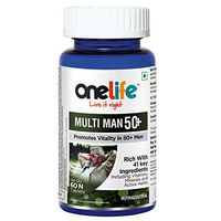 OneLife Multi Man Multivitamin Tablets Daily Nutritional Support Stamina Vitality Boost Supplement (60 Tablets)