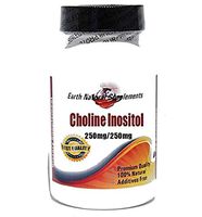 Choline 250mg Inositol 250mg * 100 Caps 100% Natural - by EarhNaturalSupplements