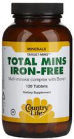 COUNTRY LIFE VITAMINS TARGET TOTAL MINS-IRON FR, 120 TAB