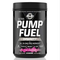 PMD Sports Ultra Pump Fuel Insanity - Pre Workout Drink Mix for Energy, Strength, Endurance, Muscle Pumps and Recovery - Complex Carbohydrates and Amino Energy - Electric Pink Lemonade (30 Servings)