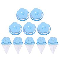 Amandaz Reusable Blue Washing Machine Lint Filter Bag Laundry Mesh Laundry Cleaning Supplies (15x8cm, Blue)