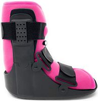 Superior Braces Low Top, Low Profile Air Pump CAM Medical Orthopedic Walker Boot for Ankle and Foot Injuries with Pink Liner (Large)