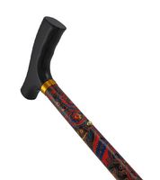 Adjustable Fritz Cane Paisley Aluminum Shaft , Brown Solid Wood Handle -Affordable Gift! Item #DHAR-9052533