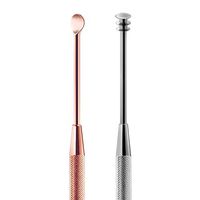 Ear Pick Ear Curette Earwax Removal Made of High Quality Stainless Steel 2 Head and Spiral Design (Rose Gold&Silvery)