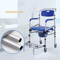 XIAOXIAO 3-in-1 Bedside Commode, Bath Stool/Shower Chair, Footstool Can Easily Transfer Elderly Walker, Suitable for Daily Use by Elderly Pregnant Women