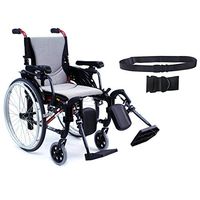 Karman S-Ergo 305 Ultra Lightweight Ergonomic Wheelchair | Upgraded to Elevating Legrests | Seat Size 16" X 17" | Frame Color Rose Red & Free Black Wheelchair Seatbelt!