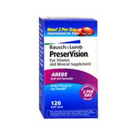 Bausch And Lomb Preservision Eye Vitamin And Mineral Supplements With Areds Softgels - 120 Ea (Pack of 3)