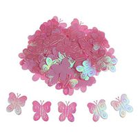 100pcs DIY Craft Butterfly Wedding Birthday Party Baby Room Table Decorations |Color - Pink|