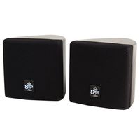 Saga Elite 3" Surround Speakers w/ 360° Swivel Mounting Brackets, 8 Ohm-Black (Pair)