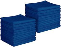 Grade Microfiber All-Purpose Superior Microfiber Towels! Soft, Plush & Durable - Ideal for Screens, Laptops, Windows, Mirrors, Gym, Workout and More! (24 Pack) (16x16, Navy)