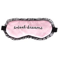ACTLATI Cute Lace Sleeping Eye Mask Embroidery Blindfold Sleep Aid Cover Light Guide Eyeshade for Travel Home Office Rest Pink