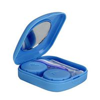 RINKOUa Contact Lens Case,New Cute Mini Contact Lens Easy Carry Case Travel Kit - Multifunctional Contact Lens case Portable Contact Lens Case Travel Kit Mirror (A：Blue)