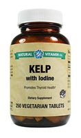 Natural Vitamin Co. - Kelp with Iodine, Iodine (from kelp, Potassium Iodide) 225mcg, 250 Tablets, 8+ Month Supply, Gluten Free, Vegetarian, Vegan