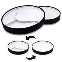 STAYnEAT Divided Suction Plate + Slope n Scoop Dish, Kids, Adults, SET 7.5" 9.5", Made in USA! White