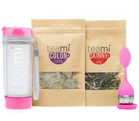 Teami® 30-Day Detox Tea Starter Pack: All-Natural Teatox Kit with Teami Skinny & Teami Colon Cleanse Loose Leaf Herbal Teas (w/13.5oz Pink Tumbler and Infuser)