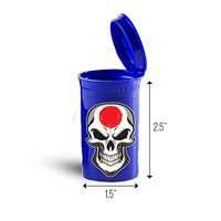 Japan Flag Skull First Aid Case Pill Container ID 7003B