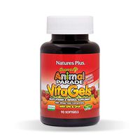 NaturesPlus Animal Parade Source of Life VitaGels With Whole Food Concentrates - Cherry Flavor - 90 Softgels - Multivitamin + Mineral Supplement - Gluten-Free, Vegetarian, Hypoallergenic - 45 Servings