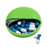 LazyMe Decorative Pill Box Cute Size for Purse Locking Small Daily Case (Light Green, 1)