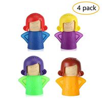 Bellagione Microwave Cleaner Set of 4 Steam with Vinegar and Water for Home Kitchen Use