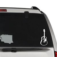 GottaLoveStickerz Acoustic Guitar Miusic Permanent Vinyl Decal Sticker for Laptop Tablet Helmet Windows Wall Decor Car Truck Motorcycle - Size (12 Inch / 30 cm Tall) - Color (Gloss Black)