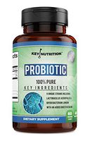 Key Nutrition Probiotic with Digestive Enzymes, 9 Unique Strains of Good Bacteria Deliver 25 Billion CFU's - 60 Capsules